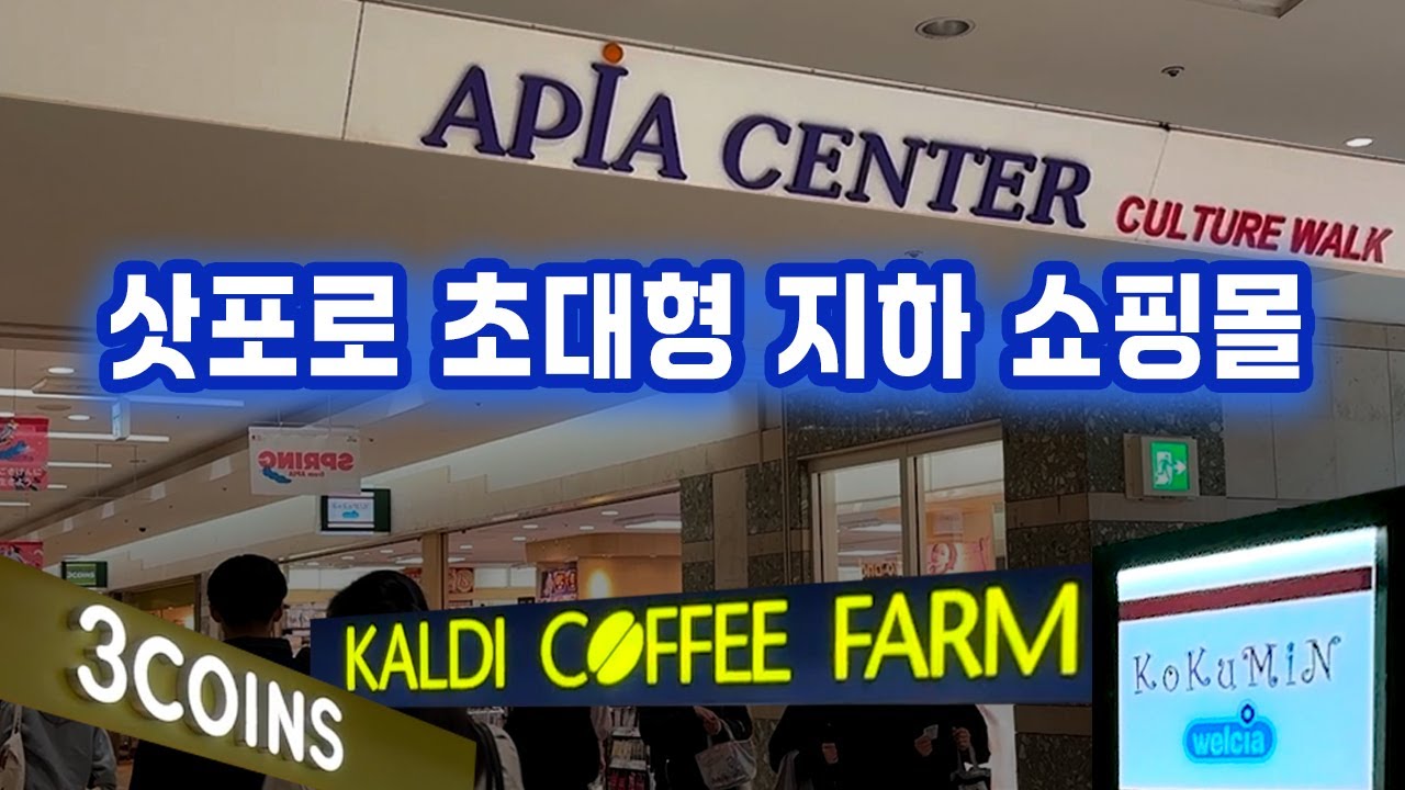 🇯🇵 삿포로역 지하쇼핑몰 지하 ‘APIA’ 쇼핑 가이드🎉 3COINS, 칼디커피 Kaldi, 코쿠민 약국 추천템🛍️