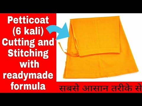 Readymade Petticoat cutting and stitching (6 Kali) | with readymade