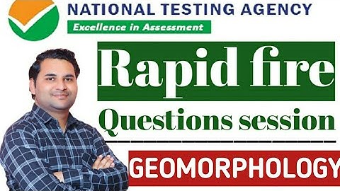 Rapid Fire Question Session | NTA UGC NET 2022 | Geomorphology | GEOGRAPHY | JRF 2022 | By Ankit Sir