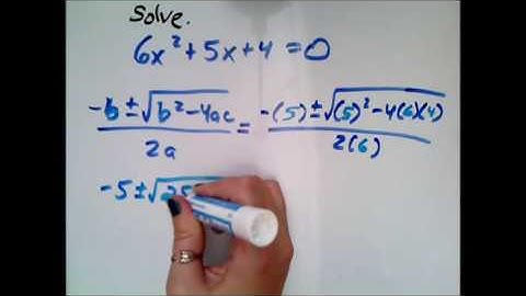 Solving a quadratic equation with complex roots