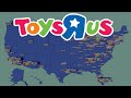 Map of the rise and fall of toys r us