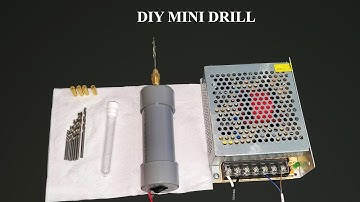 How to make a mini drill from PVC Pipe and 24V DC Motor | Powerful Homemade Drill Tool | DIY  ⚙️
