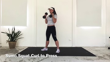 Sumo Squat Curl to Press