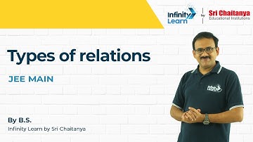 Types of relations | Guaranteed 4 Marks in JEE Main Maths - B.S., Infinity Learn By Sri Chaitanya