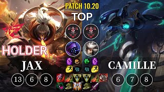 RW Holder Jax vs Camille Top - KR Patch 10.20