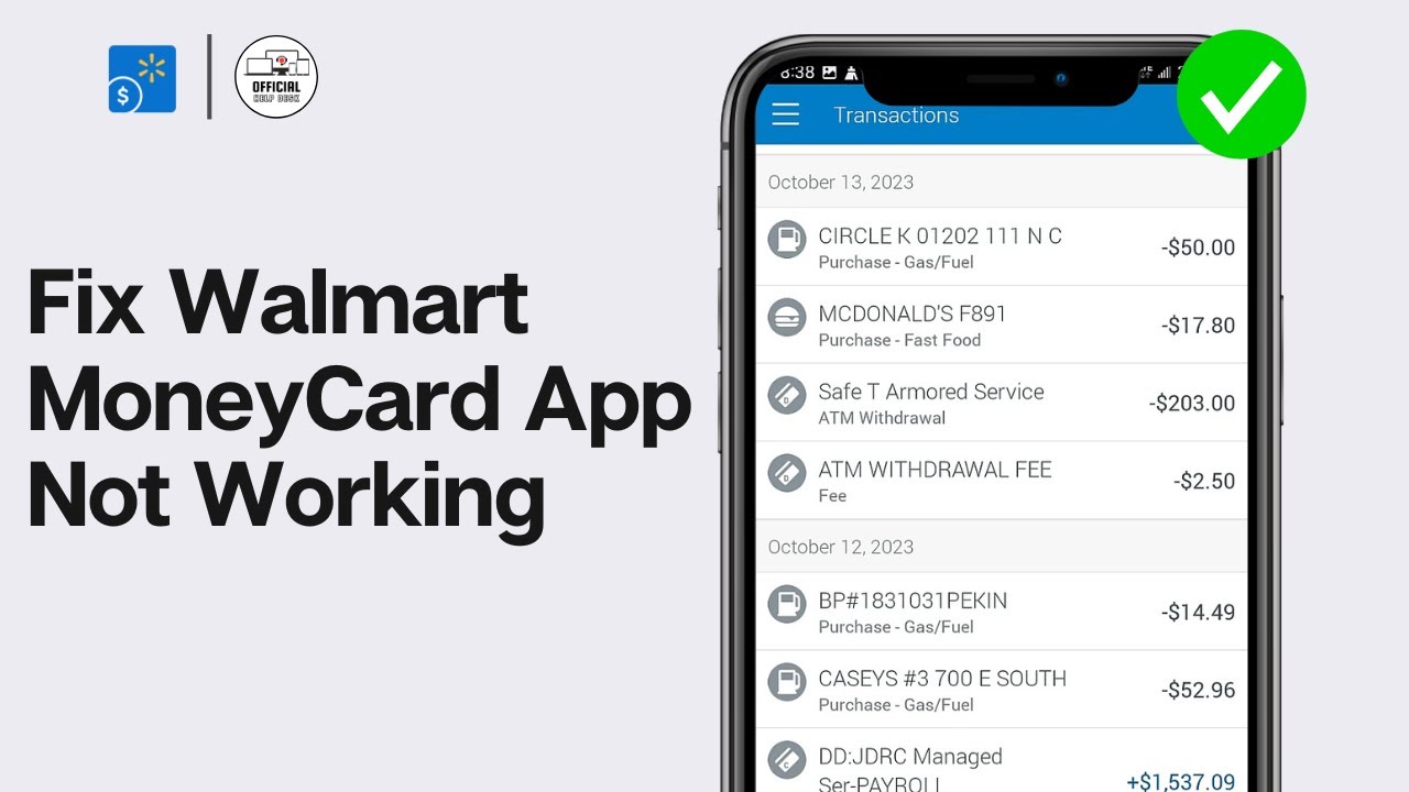 Walmart MoneyCard App Not Working How To Fix Walmart MoneyCard App Not Walmart moneycard app not working how to fix walmart moneycard app not