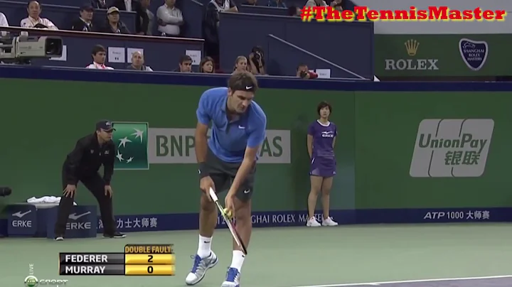 Federer 4 aces then 3 doubles faults in a row !