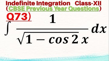 Q73 | ∫1/√1-cos⁡2x | Integral of 1/√1-cos⁡2x | Indefinite Integration(CALCULUS)