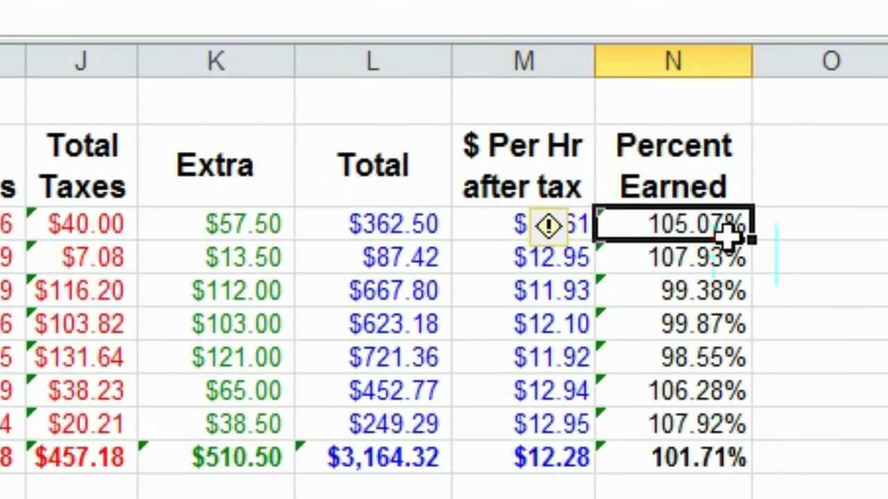 Excel Simple And Good Way To Keep Track Of Income YouTube