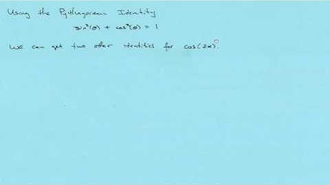 Trig Identities (Part 6) - Derivation of the Double-Angle Identities