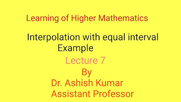 Interpolation with equal interval