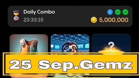 Gemz Daily Combo Today 25  September/ Gemz daily code/ Gemz daily combo today #gemzcombo #gemzcod