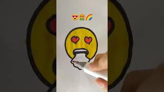 Mix emoji drawing I Emoji satisfying creative art #emoji #art #satisfying #shorts #ytshorts #viral screenshot 5