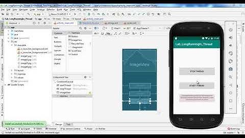 Android Studio: Problem of backround thread in updating UI
