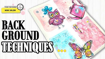 7 SECRETS for a STUNNING Art Journal Page Part 1- BACKGROUNDS - Multiple Techniques - Art by Marlene