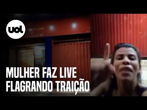 Mulher espera marido na porta do motel e faz live de traição