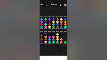 Level 159 of Ball Sort Color water Puzzle
