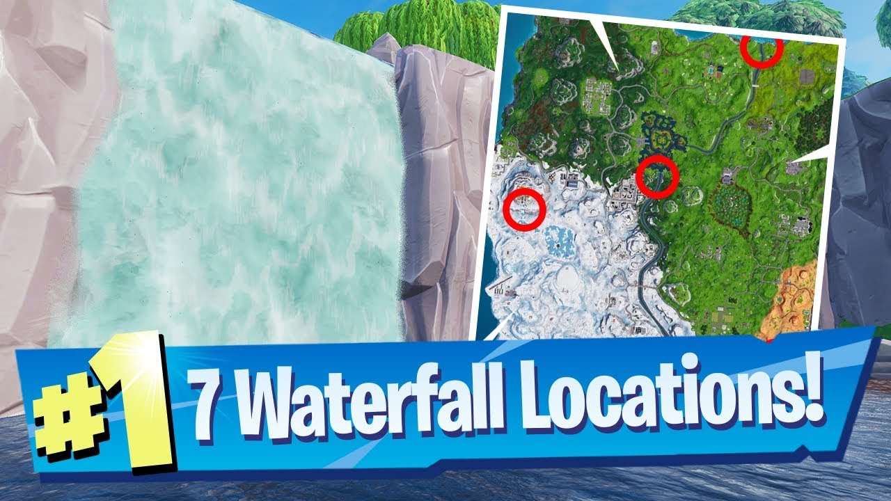 Fortnite waterfalls: Map locations for visit different waterfalls Overtime ...