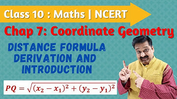 10th Maths NCERT, Chap 7 Coordinate Geometry, Distance Formula Derivation and Introduction