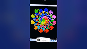 Amazing Python Turtle Graphics Art | Colorful Spiral Pattern Design | #python #coding #shorts #viral