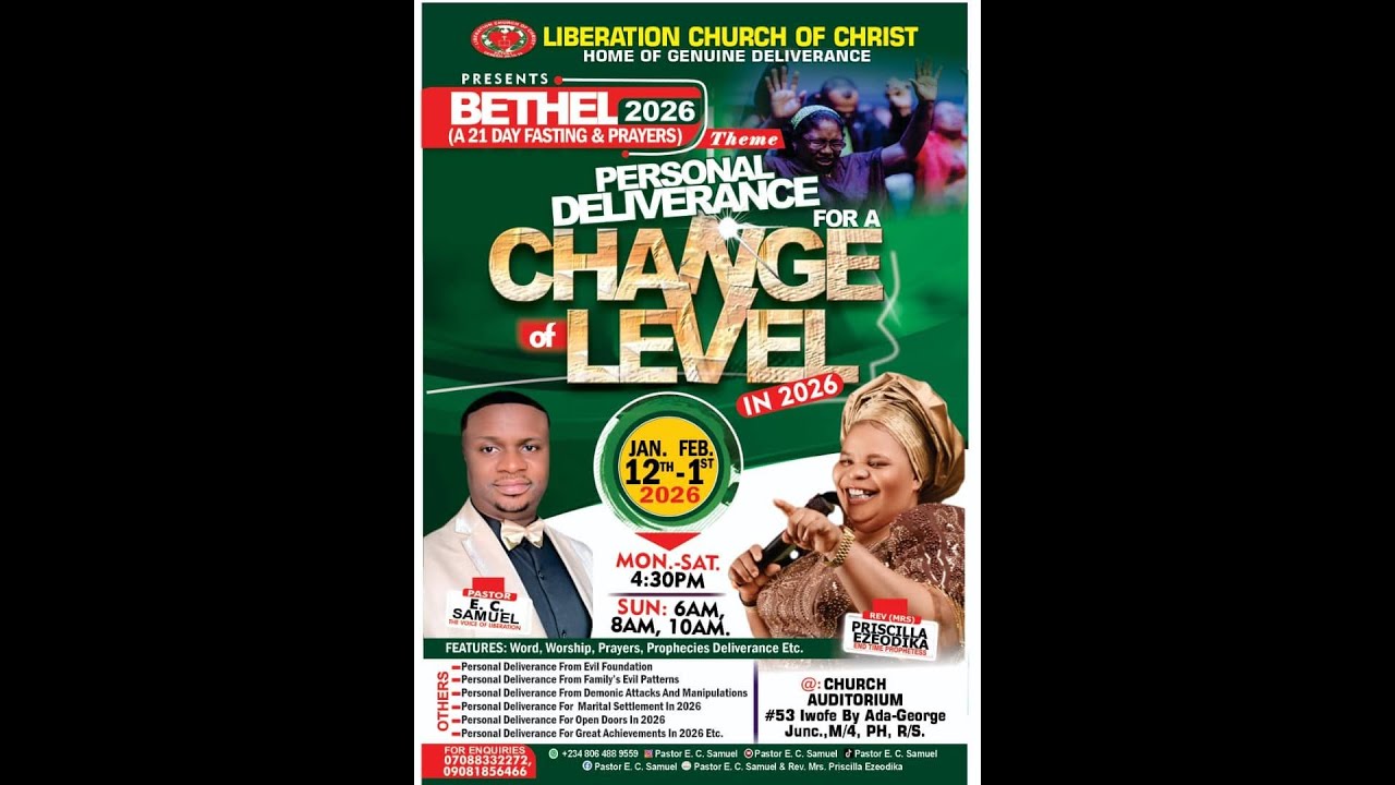 BETHEL 2026 DAY 1 WITH REV. MRS, PRISCILLA EZEODIKA & PST. E. C. SAMUEL.