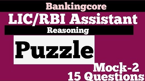 LIC/RBI Assistant 2023 Mock-4 | Reasoning Shortcut Tricks |