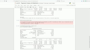 Regression Analysis   StatsModel