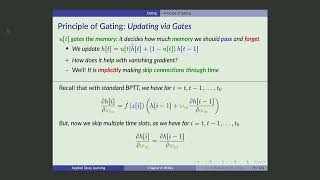 DeepLearning @ ECE-UofT - Lecture 30: Gated Architectures