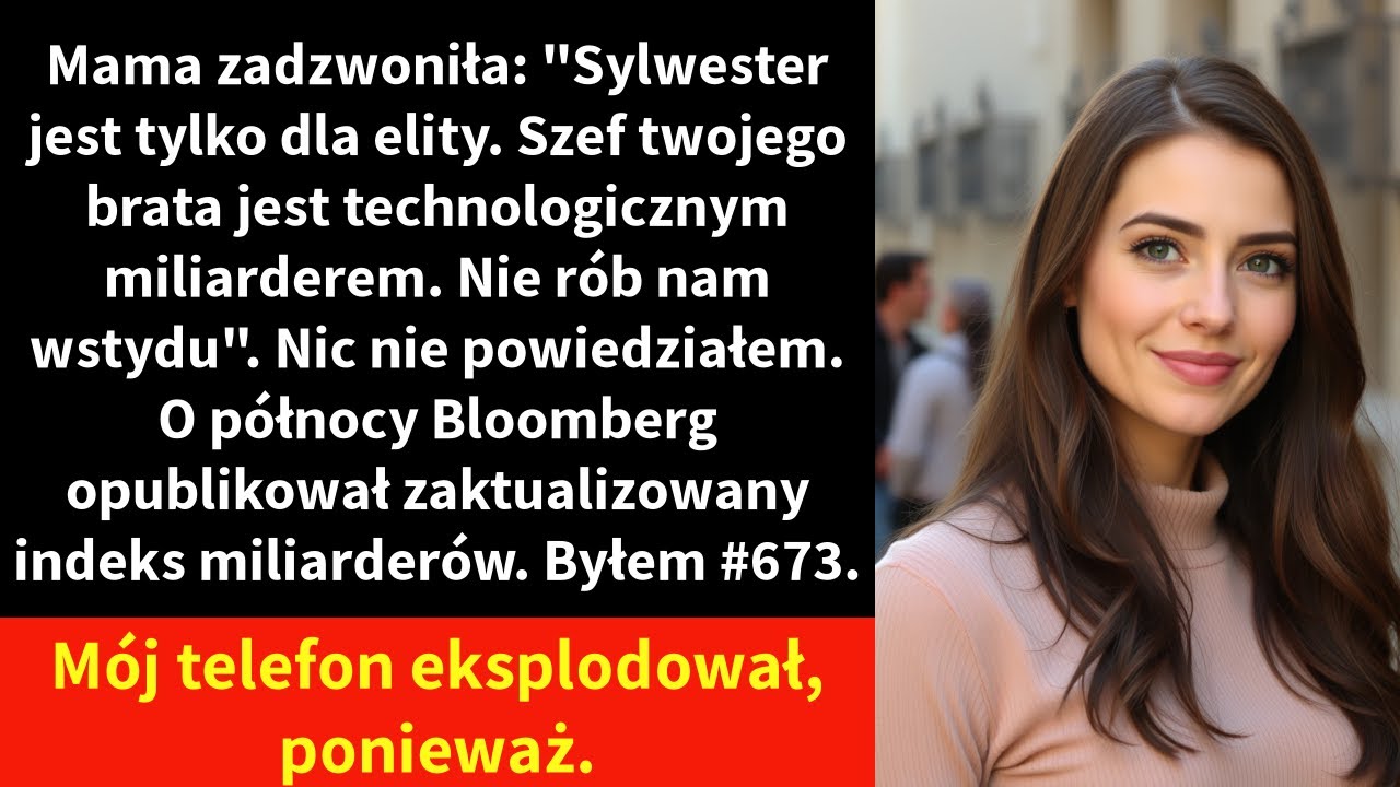 Mama zadzwoniła: Sylwester jest tylko dla elity. Szef twojego brata jest technologicznym miliarderem