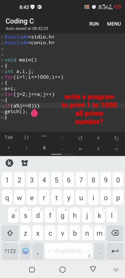 write a program to print 1 to 1000 all prime number?#new #coding # ...