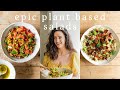 EPIC Healthy Plant Based Summer Salads &amp; Sauces | 6 Recipes