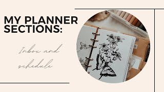 A closer look at my planner sections | inbox | schedule