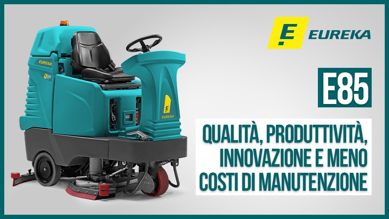 Lavasciuga Pavimenti Uomo a Bordo Eureka E85 | Macchina Lavapavimenti  Industriale - YouTube