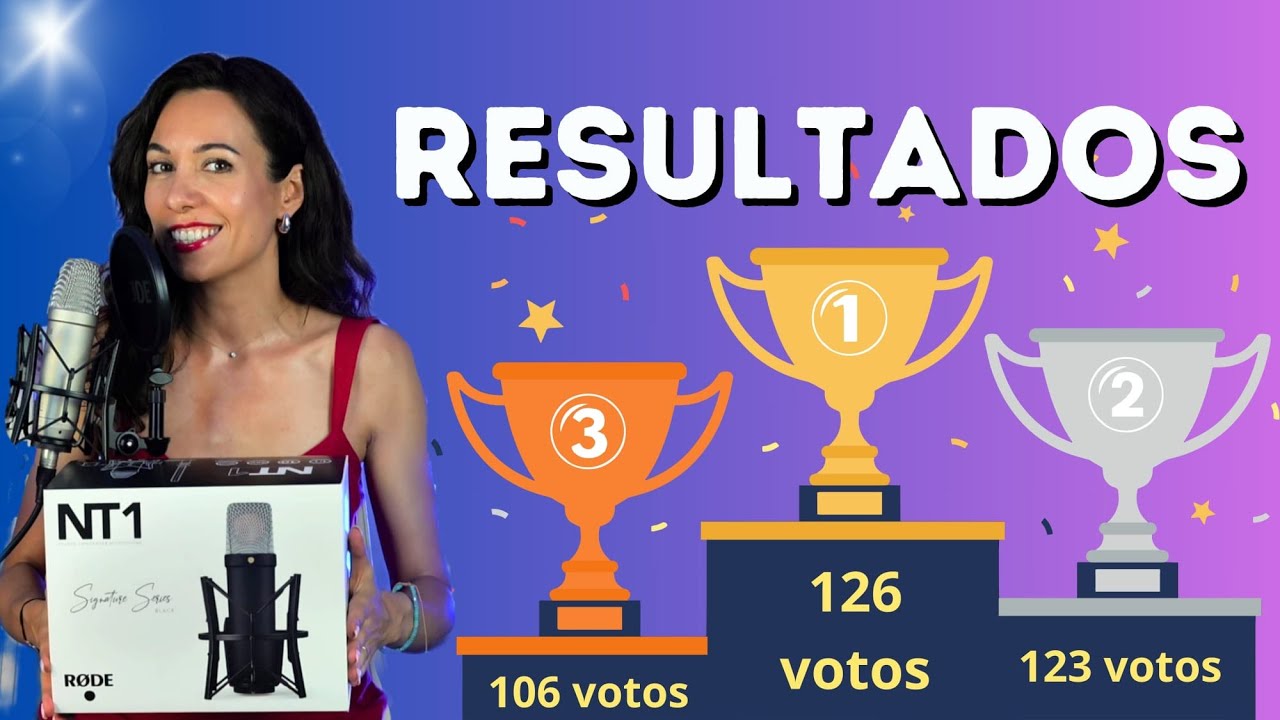 RESULTADOS. SORTEO de micrófono Rode NT1. Natalia Bliss
