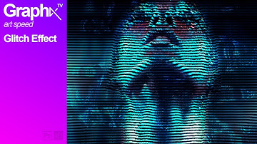 Displacement Glitch Effect - Art Speed | Photoshop CC 2017 - GraphixTV