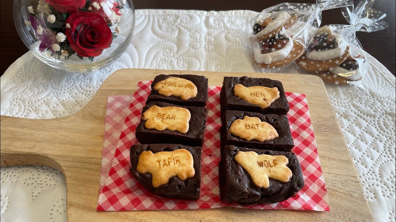 レンジで簡単たべっ子どうぶつのブラウニー/レンジで3分チンするだけの