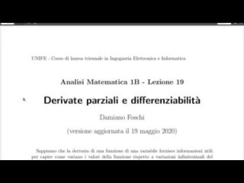 L19a - Derivate parziali