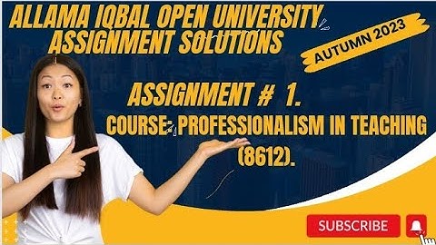 code 8612|AIOU SOLVED ASSIGNMENT#1|Aiou|Autumn 2023|Professionalism in teaching |B.A ,B.ed|#2023