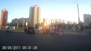 Гродно  4 07 2016  ДТП с участием двух автомобилей ГАИ / crash