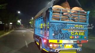 Kejar Jam Tayang !!! Truk Cabe HM LOMBOK Oleng Tipis Tipis