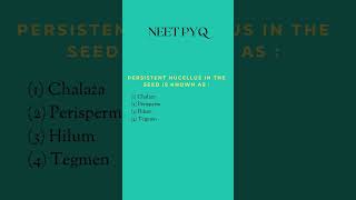 Most Asked NEET Question 🌱 | Persistent Nucellus in Seed