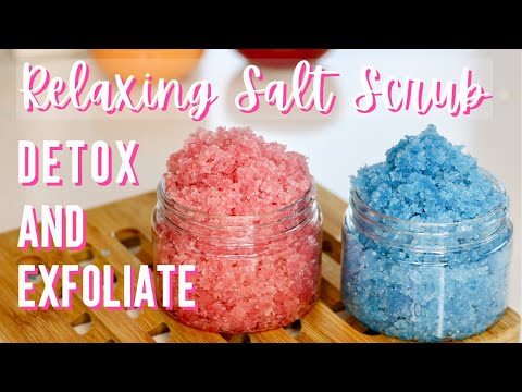 How To Make DIY SALT SCRUB | Exfoliate & Detox Rough Skin Recipe