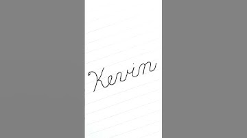 How To Write "Kevin" In Basic Cursive | Dikit Dikit