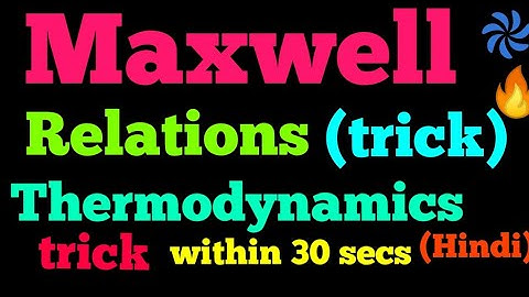 maxwell relations (trick)