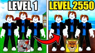 We Raced From Level 1  2550 in Blox Fruits Roblox [FULL MOVIE]