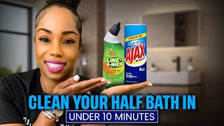 Clean Your Half Bathroom in 10 Minutes | Quick and Easy Cleaning Tips | Hanging with Courtney