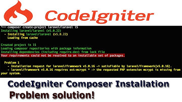 Codeigniter 4.1.7 Composer Installation || Resolved to an installable set of packages problem solve