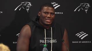 Panthers defensive tackle Derrick Brown previews 2026 training camp as veterans report to facilit...