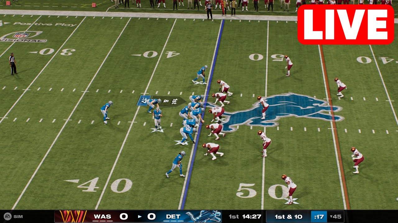NFL LIVE🔴 Commanders vs. Lions | NFC Division Playoffs Full Game  - 18th January 2025 Madden NFL 25