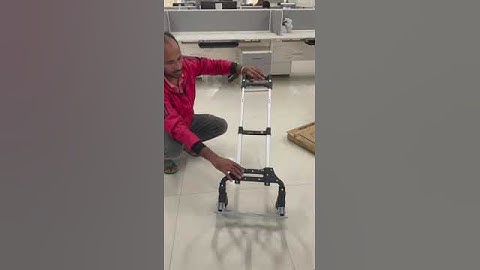 Corvids Stairs Climbing Steel Hand Truck with Foldable Wheels, Extendable Handle and 75 KG Capacity